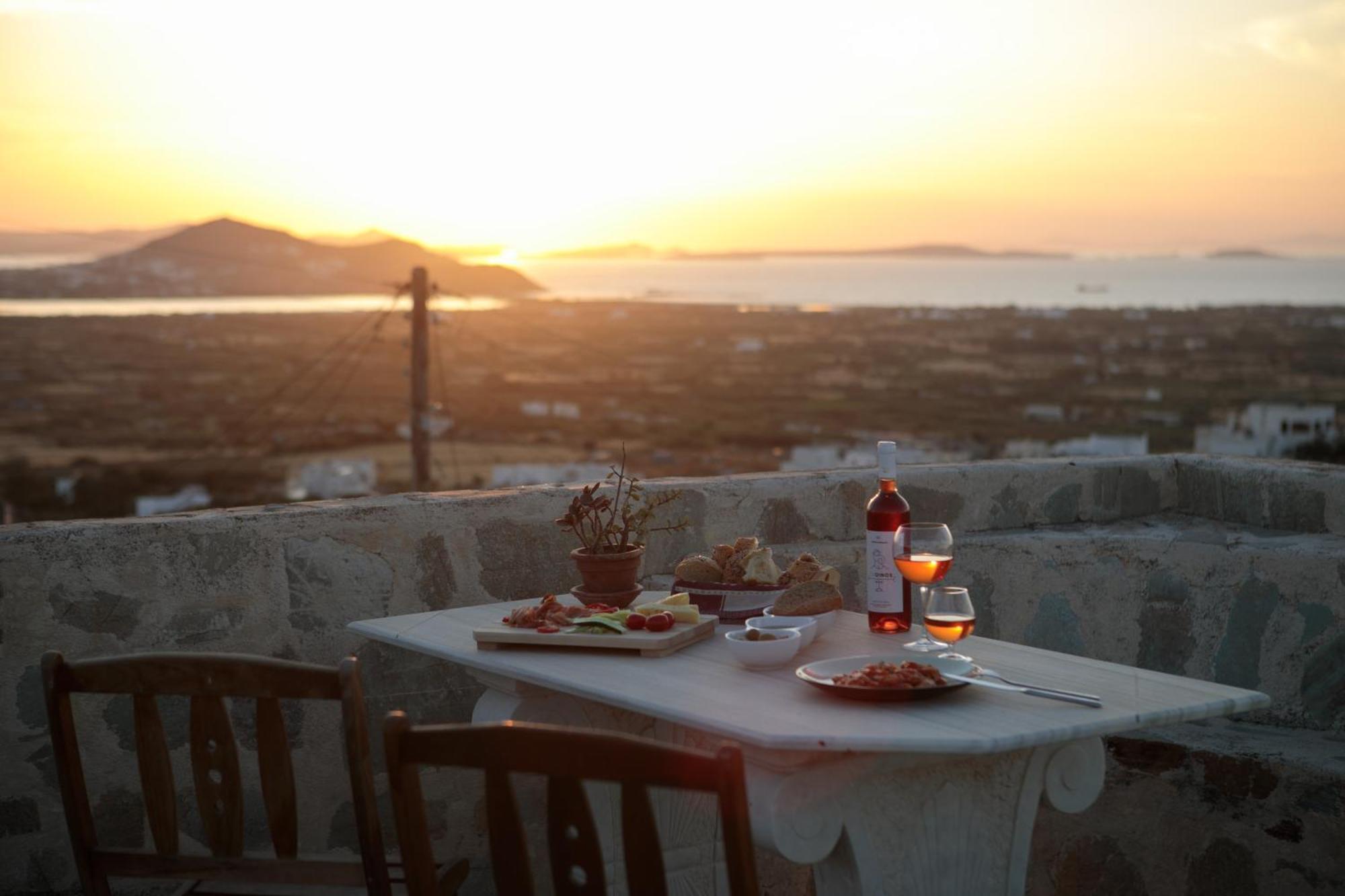 Themed House "Castle Halaros" View 17Th Century Villa Glinado Naxos Eksteriør billede